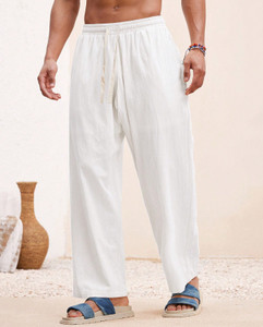 METRONAUT Comfort Fit Men White Trousers