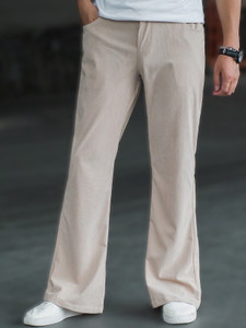 METRONAUT Flared Men Khaki Trousers