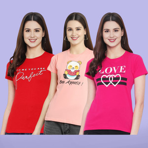 METRONAUT Graphic Print Women Round Neck Multicolor
