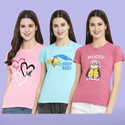 METRONAUT Graphic Print Women Round Neck Multicolor