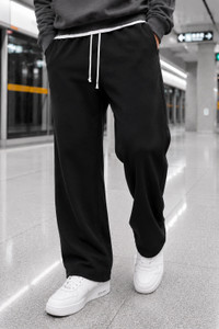 METRONAUT Loose Fit Men Black Trousers