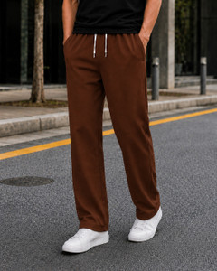 METRONAUT Loose Fit Men Brown Trousers
