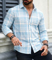 METRONAUT Men Checkered Casual White Shirt