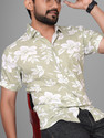 METRONAUT Men Printed Casual Light Green White
