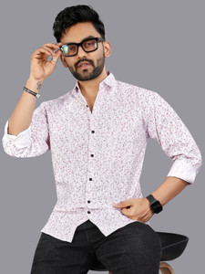 METRONAUT Men Regular Fit Printed Spread Collar