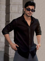 METRONAUT Men Regular Fit Solid Spread Collar Casual Shirt