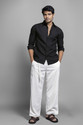METRONAUT Men Solid Casual Black Shirt