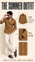 METRONAUT Men Solid Casual Brown Shirt