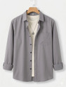 METRONAUT Men Solid Casual Grey Shirt