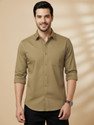 METRONAUT Men Solid Casual Khaki Shirt