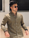 METRONAUT Men Solid Casual Khaki Shirt