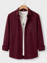 METRONAUT Men Solid Casual Maroon Shirt