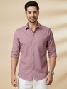 METRONAUT Men Solid Casual Pink Shirt