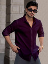 METRONAUT Men Regular Fit Solid Spread Collar Casual Shirt
