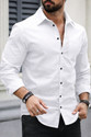 METRONAUT Men Solid Formal White Shirt