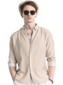 METRONAUT Men Striped Casual Brown Shirt