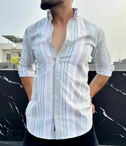 METRONAUT Men Striped Casual Multicolor Shirt