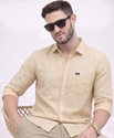 METRONAUT Men Striped Casual Yellow Shirt