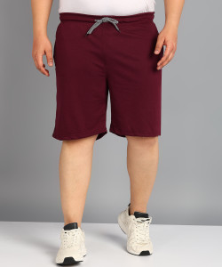 METRONAUT PLUS Solid Men Maroon Casual Shorts