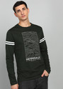 METRONAUT Printed Men Round Neck Dark Green
