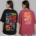 METRONAUT Printed Women Round Neck Multicolor T-Shirt