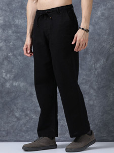 METRONAUT Relaxed Men Black Trousers