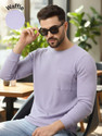 METRONAUT Self Design Men Round Neck Purple