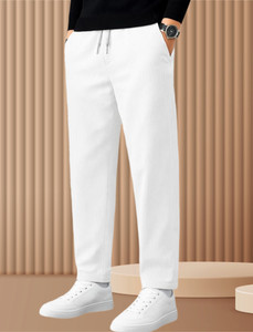 METRONAUT Solid Men White Track Pants