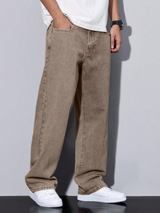 METRONAUT Straight Fit Men Brown Jeans