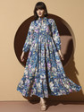 METRONAUT Women A-line Multicolor MaxiFull Length Dress