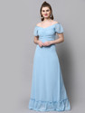 METRONAUT Women Maxi Light Blue Full Length