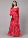 METRONAUT Women Maxi Red Full Length Dress