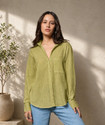 METRONAUT Women Solid Casual Green Shirt