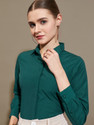 METRONAUT Women Slim Fit Solid Spread Collar Formal Shirt