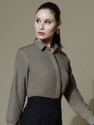 METRONAUT Women Slim Fit Solid Spread Collar Formal Shirt