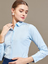 METRONAUT Women Slim Fit Solid Spread Collar Formal Shirt
