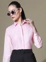 METRONAUT Women Slim Fit Solid Spread Collar Formal Shirt