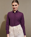 METRONAUT Women Slim Fit Solid Spread Collar Formal Shirt
