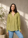 METRONAUT Women Solid Casual Green Shirt