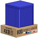 Metronic 800PC Bubble Mailers 4x8 Bulk Small Bubble Mailer Royal Blue