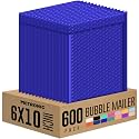 Metronic Blue Bubble Mailers 6x10 600 Pack Self-Seal Padded Envelopes Bulk