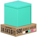Metronic Bubble Mailers 10.5x16 Inch Teal 500 Pack Padded Envelopes