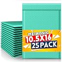 METRONIC Bubble Mailers 10.5x16 Inch 25Pack Teal Large Padded Envelopes