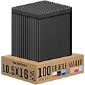 Metronic Bubble Mailers 10.5X16 Inch 100 Pack Black Padded Envelopes Bulk