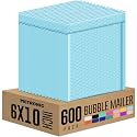 Metronic Bubble Mailers 6x10 Baby Blue 600 Pack Self-Seal Padded Mailers