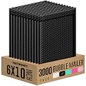 Metronic Bubble Mailers 6x10 Inch 3000 Pack Black Waterproof Bubble Mailer