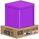 Metronic Bubble Mailers, Purple 4x8" Case of 800, Bulk Poly Bubble Mailers