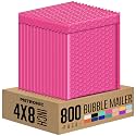 Metronic Small Bubble Mailers 4x8 Inch 800PC Bulk Usable Size 4x7