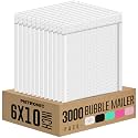 Metronic White Bubble Mailers 6x10 Inch 3000 Pack Poly Bubble Mailer Bulk