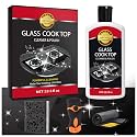 Meuvcol Glass Stove Top Cleaner Kit, 12 Oz Glass Cooktop Cleaner Non-Abrasive, Stove Oven Cleaner & Polish For Ceramic, Electric, Induction, Flat Top Stovetop, Gas - With Scrubbing Pad, Scraper, Cloth